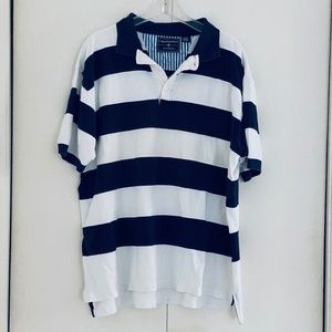 Chesterfield Worldwide I Navy Blue & White Short Sleeve Rugby Polo Shirt